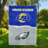 Los Angeles Rams vs Philadelphia Eagles House Divided Flag, NFL House Divided Flag