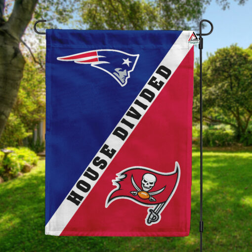 Patriots vs Buccaneers House Divided Flag, NFL House Divided Flag