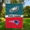 Philadelphia Eagles vs New England Patriots House Divided Flag, NFL House Divided Flag