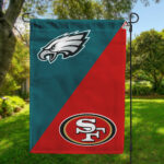 Eagles vs 49ers House Divided Flag, NFL House Divided Flag