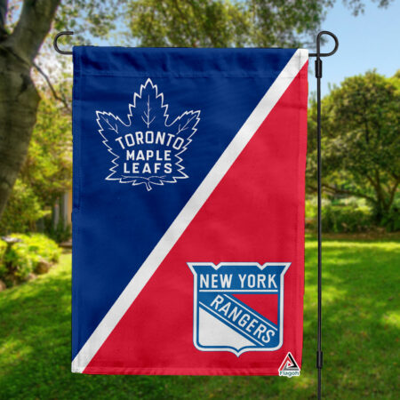 Maple Leafs vs Rangers House Divided Flag, NHL House Divided Flag