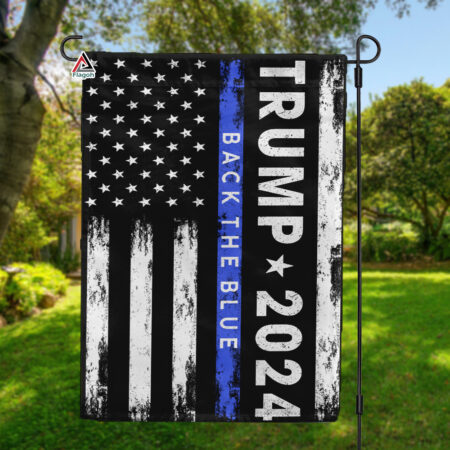 Trump Back The Blue 2024 Flag, Trump Vance Police Flag, Vote For Trump