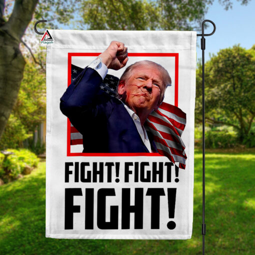 Fight Fight Fight Trump Flag, Trump 45 47 President Flag, I Stand With Trump Yard Flag
