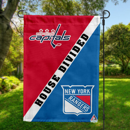 Capitals vs Rangers House Divided Flag, NHL House Divided Flag