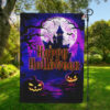 Halloween Welcome Flag, Happy Halloween Haunted House Flag, Pumpkin Decorative Welcome Garden Flag