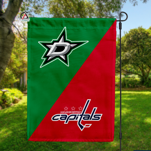 Stars vs Capitals House Divided Flag, NHL House Divided Flag