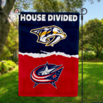 Predators vs Blue Jackets House Divided Flag, NHL House Divided Flag
