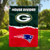 Green Bay Packers vs New England Patriots House Divided Flag, NFL House Divided Flag