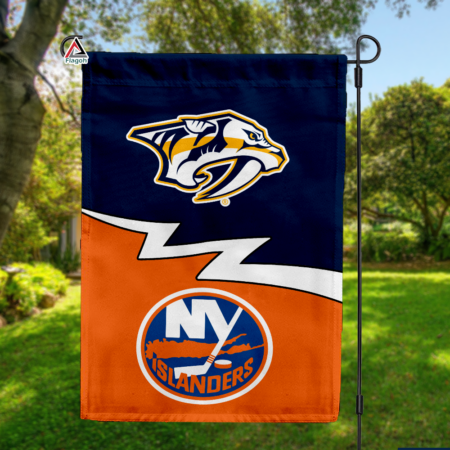 Predators vs Islanders House Divided Flag, NHL House Divided Flag
