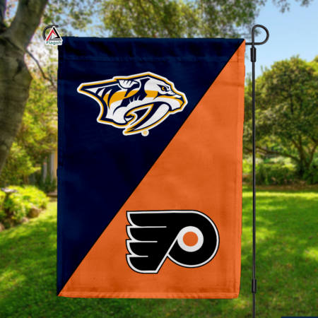 Predators vs Flyers House Divided Flag, NHL House Divided Flag
