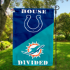 Indianapolis Colts vs Miami Dolphins House Divided Flag, NFL House Divided Flag