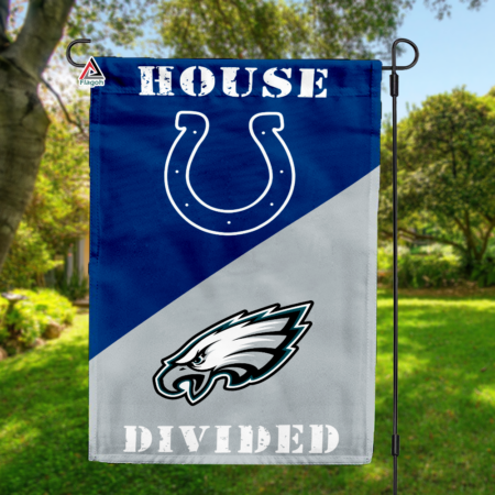 Colts vs Eagles House Divided Flag, NFL House Divided Flag