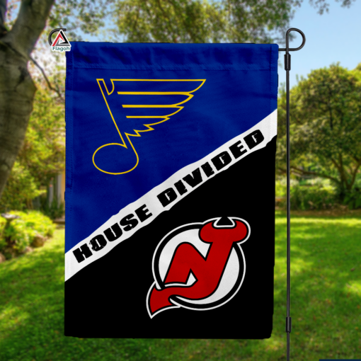 Blues vs Devils House Divided Flag, NHL House Divided Flag