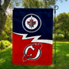 Winnipeg Jets vs New Jersey Devils House Divided Flag, NHL House Divided Flag