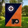 Winnipeg Jets vs Philadelphia Flyers House Divided Flag, NHL House Divided Flag