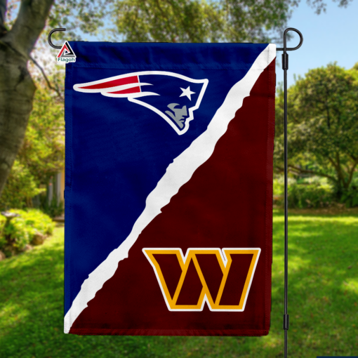 Patriots vs Commanders House Divided Flag, NFL House Divided Flag