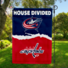 Columbus Blue Jackets vs Washington Capitals House Divided Flag, NHL House Divided Flag