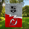 Los Angeles Kings vs New Jersey Devils House Divided Flag, NHL House Divided Flag