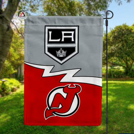 Kings vs Devils House Divided Flag, NHL House Divided Flag