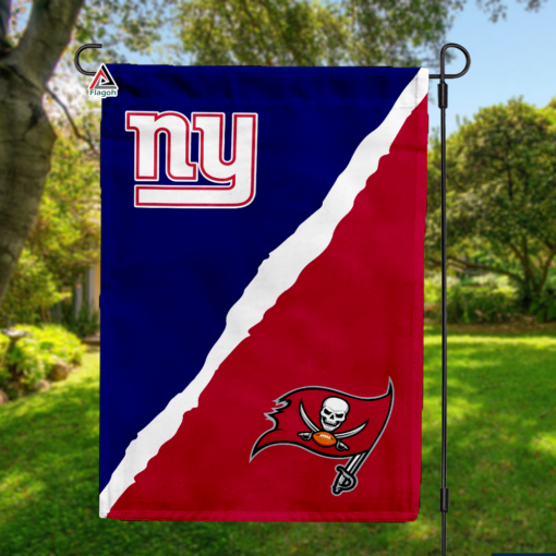 Giants vs Buccaneers House Divided Flag, NFL House Divided Flag