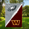 Philadelphia Eagles vs Washington Commanders House Divided Flag, NFL House Divided Flag