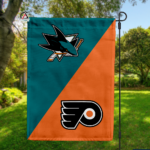Sharks vs Flyers House Divided Flag, NHL House Divided Flag