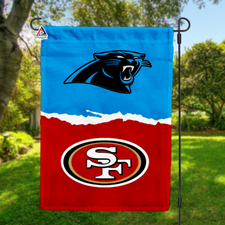 Panthers vs 49ers House Divided Flag, NFL House Divided Flag