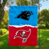 Carolina Panthers vs Tampa Bay Buccaneers House Divided Flag, NFL House Divided Flag