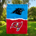 Panthers vs Buccaneers House Divided Flag, NFL House Divided Flag