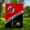 New Jersey Devils vs Philadelphia Flyers House Divided Flag, NHL House Divided Flag