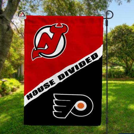 Devils vs Flyers House Divided Flag, NHL House Divided Flag