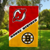 New Jersey Devils vs Boston Bruins House Divided Flag, NHL House Divided Flag