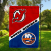 New Jersey Devils vs New York Islanders House Divided Flag, NHL House Divided Flag