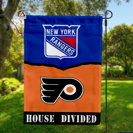 Rangers vs Flyers House Divided Flag, NHL House Divided Flag