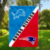 Detroit Lions vs New England Patriots House Divided Flag, NFL House Divided Flag