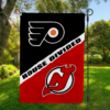 Philadelphia Flyers vs New Jersey Devils House Divided Flag, NHL House Divided Flag