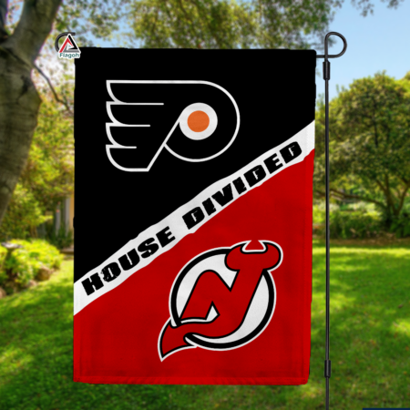 Flyers vs Devils House Divided Flag, NHL House Divided Flag