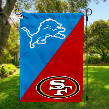 Lions vs 49ers House Divided Flag, NFL House Divided Flag