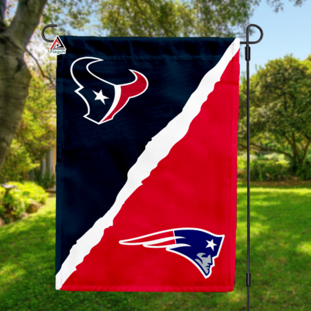 Texans vs Patriots House Divided Flag, NFL House Divided Flag