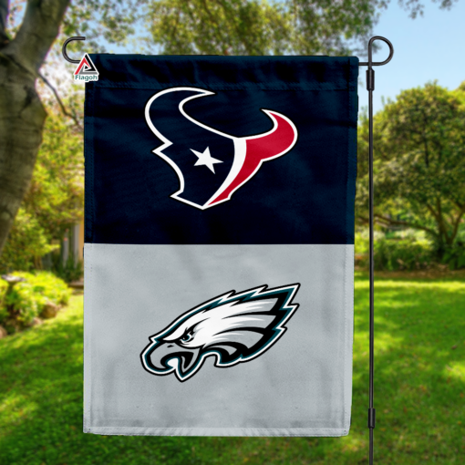 Texans vs Eagles House Divided Flag, NFL House Divided Flag