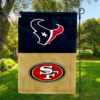 Houston Texans vs San Francisco 49ers House Divided Flag, NFL House Divided Flag