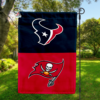 Houston Texans vs Tampa Bay Buccaneers House Divided Flag, NFL House Divided Flag