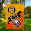 Pittsburgh Penguins vs New York Islanders House Divided Flag, NHL House Divided Flag