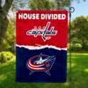 Washington Capitals vs Columbus Blue Jackets House Divided Flag, NHL House Divided Flag