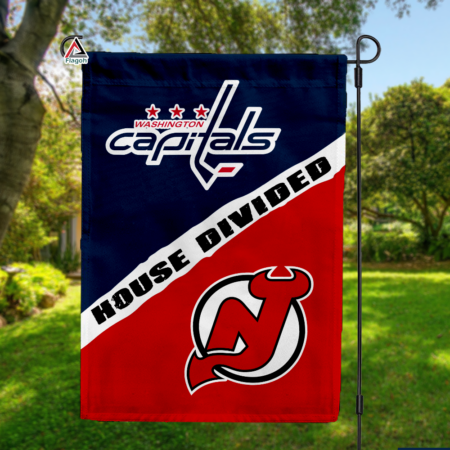 Capitals vs Devils House Divided Flag, NHL House Divided Flag