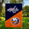 Washington Capitals vs New York Islanders House Divided Flag, NHL House Divided Flag