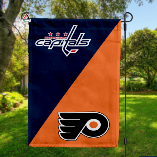 Capitals vs Flyers House Divided Flag, NHL House Divided Flag