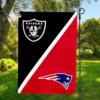 Las Vegas Raiders vs New England Patriots House Divided Flag, NFL House Divided Flag