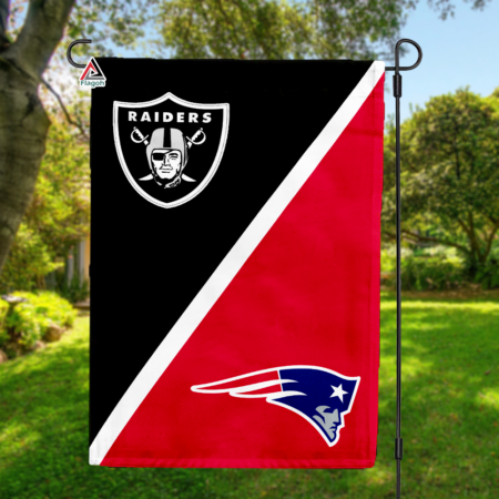 Raiders vs Patriots House Divided Flag, NFL House Divided Flag