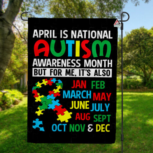 April is National Autism Awareness Month Flag, Autism Acceptance Garden Flag